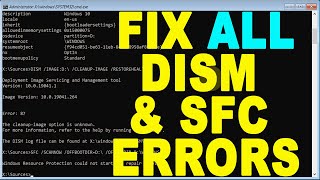 DISM CleanupImage RestoreHealth amp SFC ScanNow not Working Windows 10 8 amp 7  Fix All Errors [upl. by Virg]