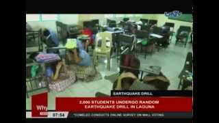 2000 students undergo random earthquake drill in Laguna [upl. by Meda]