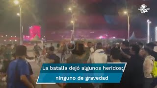 Batalla campal entre mexicanos y argentinos en Doha Qatar [upl. by Zeph406]