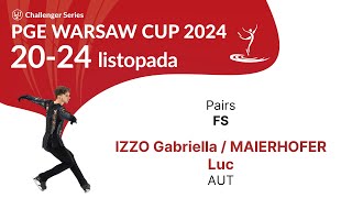 1 Gabriella IZZO Luc MAIERHOFER AUT P FS PGE Warsaw Cup 2024 [upl. by Aid719]