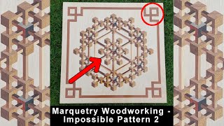 Marquetry Woodworking  Impossible Pattern 2 [upl. by Elleuqram640]