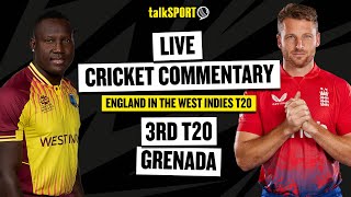 LIVE West Indies v England T20 Match 3  talkSPORT Cricket Watchalong [upl. by Channing]