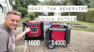 Senci SC8000i 7KW Silenced Generator vs Honda EU70IS A Full Review amp Comparison £1600 vs £4000 [upl. by Yarg]