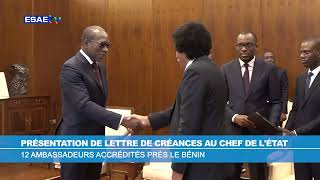 PRÉSENTATION DES LETTRES DE CRÉANCES AU CHEF DE LÉTAT DE 12 AMBASSADEURS [upl. by Bullivant]