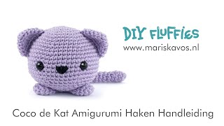 Coco de Kat Amigurumi haakpatroon Nederlands [upl. by Gorlin]