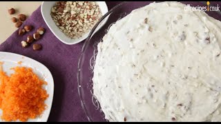 Gorgeous carrot cake with nutty cream cheese icing recipe  Allrecipescouk [upl. by Orapma]