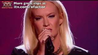 Kitty Brucknell  The Edge of Glory  The X Factor 2011 Sing Off Results Show 3 [upl. by Enelcaj]