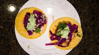 Blackened Fish Tacos w AvocadoCilantro sauce  Tilapia [upl. by Atinehs]