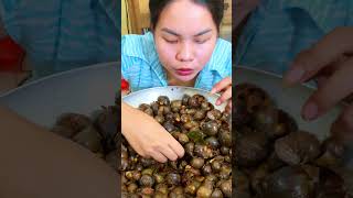 Snail fried delicious foods mukbang eatingshow food shorts [upl. by Salisbarry]