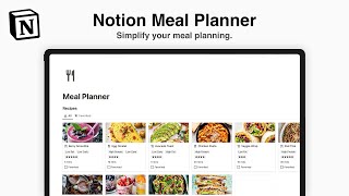 Notion Meal Planner Simplify Meal Planning for Healthy Eating [upl. by Strong]