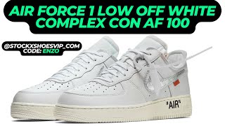 AIR FORCE 1 LOW OFF WHITE COMPLEX CON AF 100 UNBOXING AND REVIEW STOCKX SHOES [upl. by Epolenep]