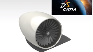 CATIA V5 tutorial 3 Design Turbine Engine [upl. by Yemrots]