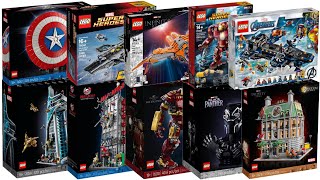 Top 10 biggest LEGO Marvel sets ever CompilationCollection Speed Build [upl. by Diba]