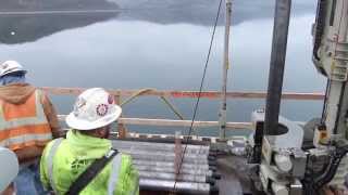 Wanapum Dam Deck Drilling January 30 2015 [upl. by Eetsim]