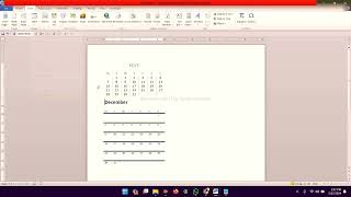 How to insert a calendar in Wordcalendar kaise banaye 2024 90sbester [upl. by Yeclek]