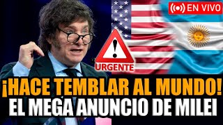 🔴URGENTE ANUNCIO DE MILEI TRAS VIAJAR A ESTADOS UNIDOS ¡HACE TEMBLAR AL MUNDO  FRAN FIJAP [upl. by Onra444]