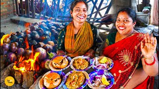 Kanpur Two Hardworking Sisters Selling Bihari Style Cowdung Litti Chokha Rs 40 Only l Kanpur Food [upl. by Osborn452]