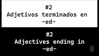 😎2 Adjetivos terminados en ed inglesespañol comunesútilesejemploslistaCAT ENGLISH 🧠 [upl. by Giguere]