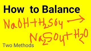 NaOH H2SO4 Na2SO4 2H2O Balanced EquationBalancing NaOH plus H2SO4 Reaction [upl. by Marciano834]