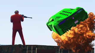 SNIPERS vs VOLCANO CARS GTA 5 Online [upl. by Mcgee]