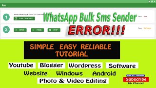 How to resolve an error issue in WA Sender  Free WhatsApp Marketing Software  Your Help Buddy [upl. by Kimbra142]