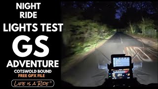 Bmw 1300 GSA NIGHT riding test  Shocking Results with Stock Lights [upl. by Dodi]