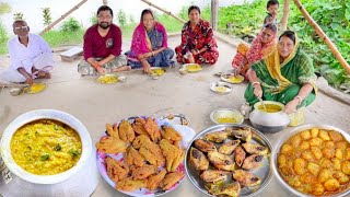 গোবিন্দভোগ চালের খিচুড়িইলিশ মাছ ভাজা আলুরদম আজ বাড়ির সবাই জমিয়ে খাওয়া দাওয়া করলামkhichuri recipe [upl. by Hsinam]