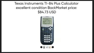 USD 1 item TI84 Plus calculator from BackMarket in excellent condition refurbished [upl. by Ojeillib]