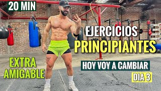 Ejercicio Para Principiantes Súper Fácil 20 Minutos Empieza desde CERO conmigo Día 3 [upl. by Myles48]