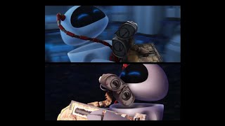 WALLE amp EVE First Kiss Deleted Scene quotDumpedquot Comparison [upl. by Ailed349]