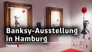 Neue PopUpAusstellung Banksy zurück in Hamburg [upl. by Atinus705]