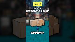 Day 45 Low poly hand painted cardboard boxes blender3d gamedev indiegame game [upl. by Loralyn645]