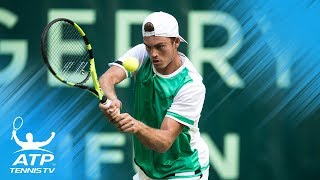 Dominic Thiem and Max Marterer incredible rally  Gerry Weber Open Halle 2017 [upl. by Broadbent]