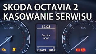 Kasowanie inspekcji serwisowej Skoda Octavia II reset Service now [upl. by Gehlbach]