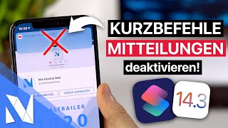 Kurzbefehle Mitteilungen deaktivieren  AppIcons verändern  iOS 143  NilsHendrik Welk [upl. by Gitt402]