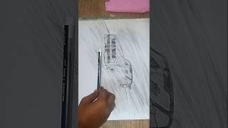 Realistic Car drawing transition art drawing painting shorts [upl. by Safir]