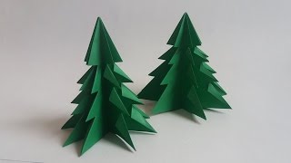 Como hacer un arbol de Navidad de papel  Christmas Tree Origami [upl. by Pacificia681]