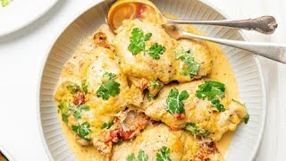 Keto Friendly Creamy Chicken with Sundried Tomatoes Recipe [upl. by Gerty]