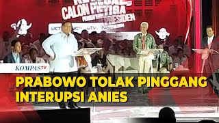 Usai Interupsi Anies di Debat Ketiga Pilpres 2024 Prabowo Tolak Pinggang [upl. by Elbart596]