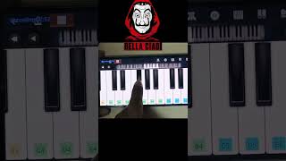 Bella Ciao  Easiest Mobile Piano tutorial  pianotutorial [upl. by Aisitel772]