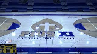 Pius XI High School vs Eisenhower High School Mens Varsity Basketball [upl. by Torrlow]