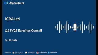 ICRA Ltd Q2 FY202425 Earnings Conference Call [upl. by Trebla]