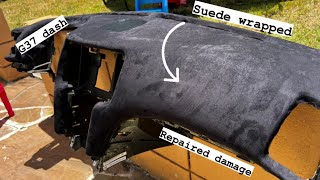 G37 dashboard repair  Suede wrap DIY [upl. by Iot]