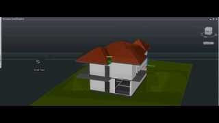 Modeli 3D i nje shtepie Autocad 2012 BLEDAR HAXHIA [upl. by Ecirtam]