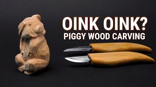 Tutorial for Wood Carvers – Wooden Piggy [upl. by Ardeen]