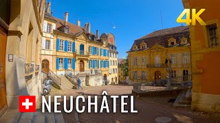 Neuchâtel Switzerland Old Town’s Mediterranean ambience lakefront promenade colourful market [upl. by Aara]