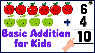 Basic Addition for Kids  Basic Addition  Basic addition for Kindergarten  Learn simple addition [upl. by Lyns]