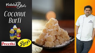 Venkatesh Bhat makes Coconut Burfi  Recipe in Tamil  fresh coconut burfi recipe  kobbari mithai [upl. by Yrehcaz264]