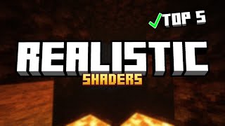 Top 5 Realistic Shaders for Minecraft 1211 [upl. by Meesaw]