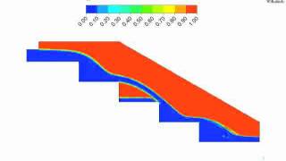 Stepped chute  Nappe flow [upl. by Lonergan38]